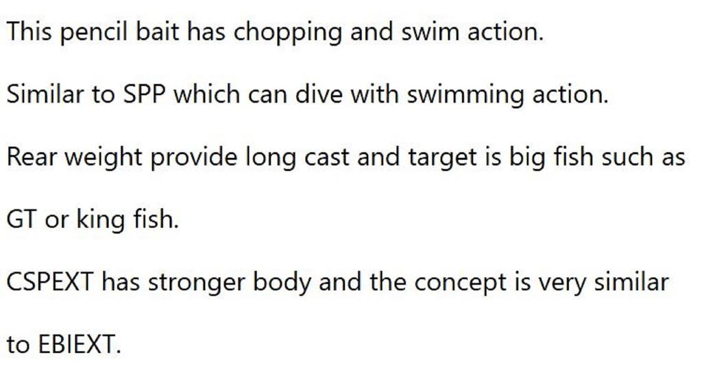 FCL Labo CSP 175HS Sinking Lure 175mm 125 Grams CAP (5462)