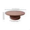Acacia Wood Cake Stand Round Pedestal Tray with Tapered Base Elevated