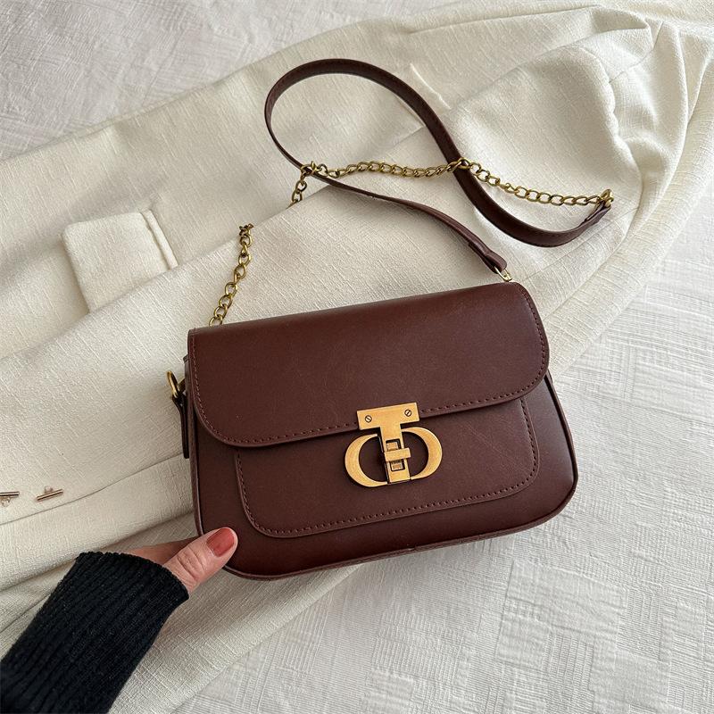 Retro Fashion Commuter Bag Women's Spring New Simple Casual Small Square Bag Niche Casual Shoulder Bag