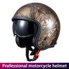 Winter Motorcycle Helmet Three-Quarter with Visor for Pedal Motorcycles Protective Headgear for Bikers