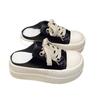 Muffin Thick-soled Heightening Little White Shoes Bag Head Half Slippers Women's 2025 New Spring and Autumn One-pedal Office Casual Board Shoes
