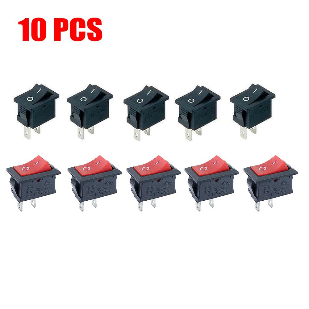 Panel Mount Switch Mini Rocker Switch Marine Electronics 2-pin ON-OFF Single Pole SPST 125VAC 6A Plastic And Metal