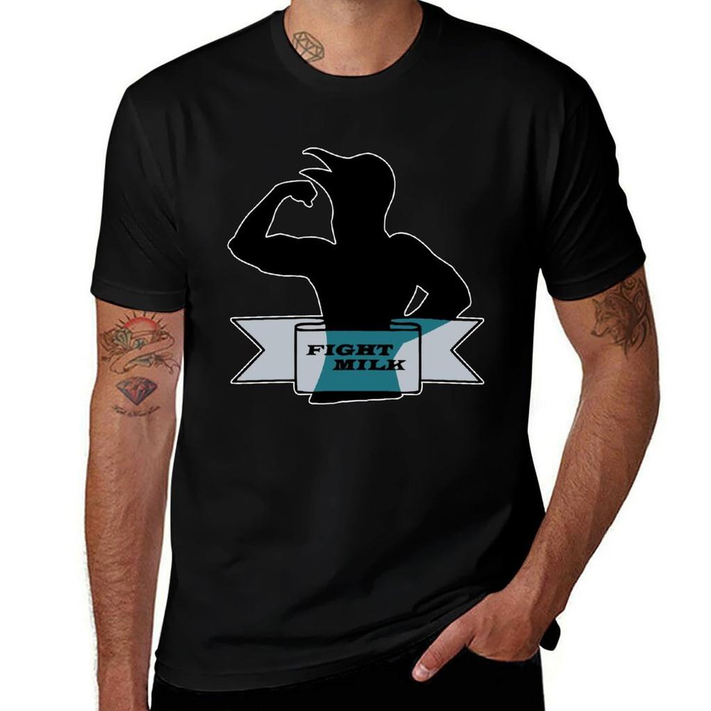 Fight Milk Shirt Tshirt Basic Short Sleeve Cotton Blend Tshirt