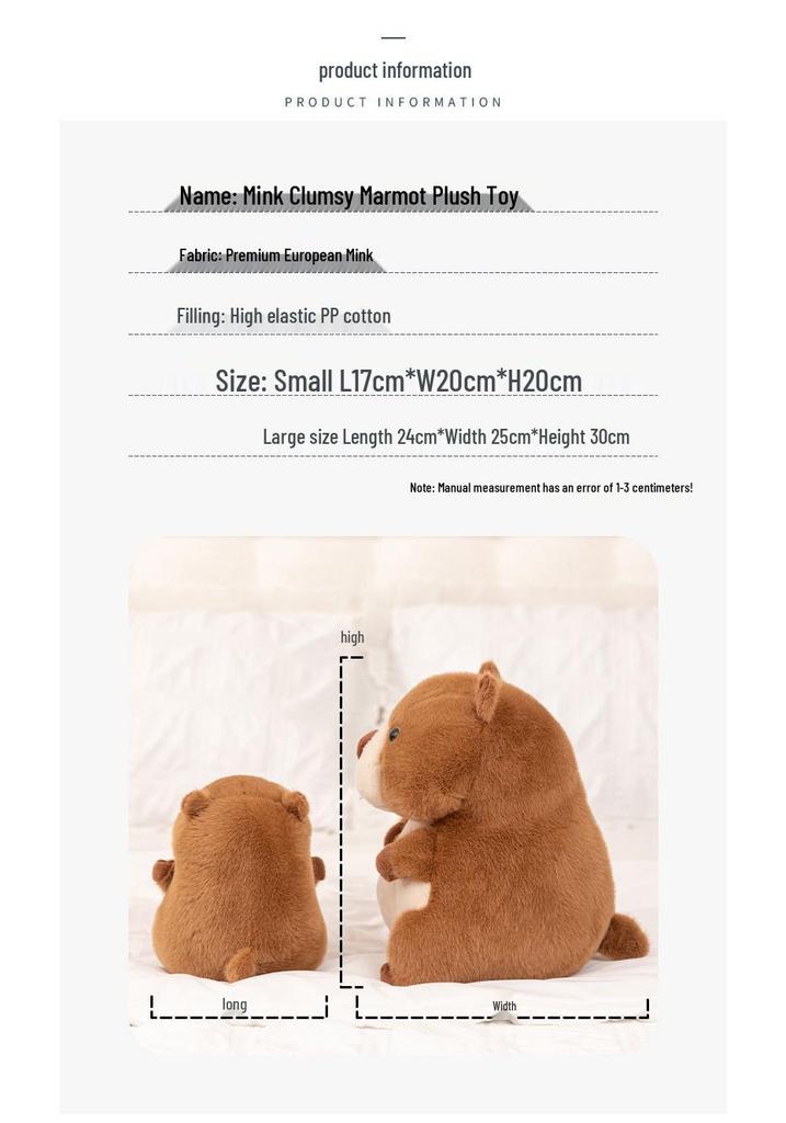 Adorable Groundhog Plush Toy: Soothing Children's Pillow & Birthday Gift