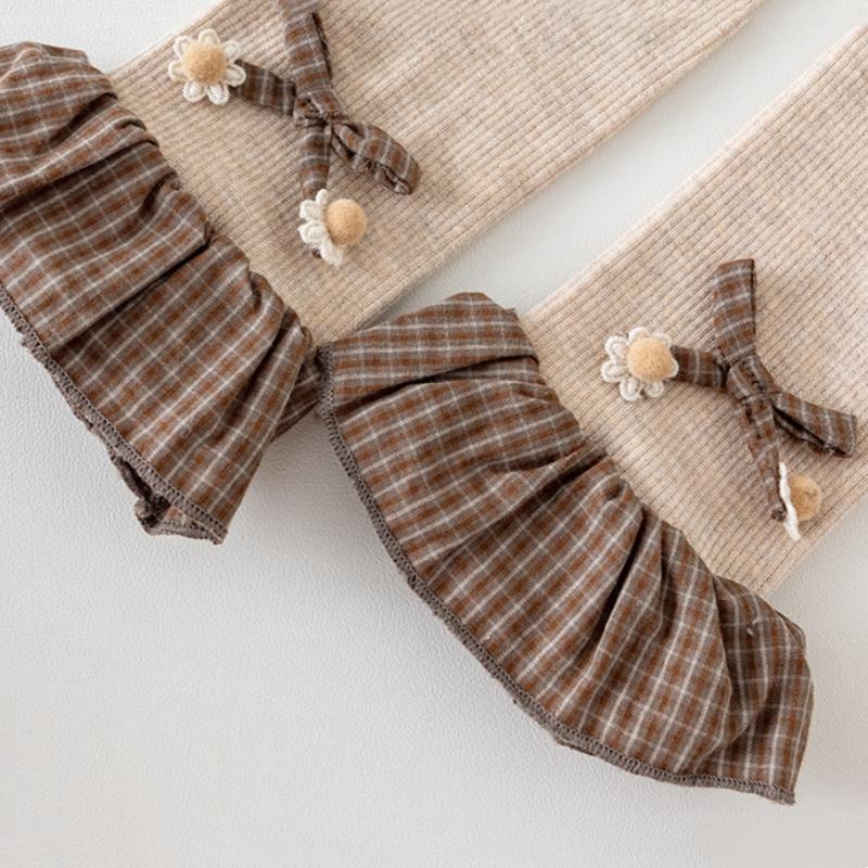 Baby Mädchen Leggings Strumpfhosen Baby Strumpfhose Kind Kleinkind Lotusblatt Spitze Hose Baumwollstrick Hose Für Kind Säugling Legging Winter