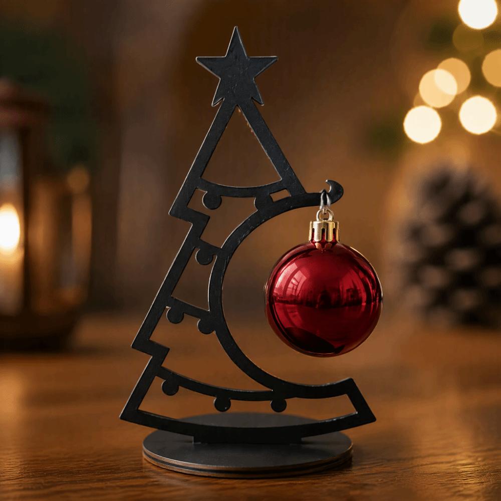 with Star Desktop Christmas Tree 3D Printed Tabletop Decor New Christmas Tree Ornament Indoor
