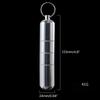 Stylish Cigarettes Container with Keychain Portable Cigarettes Holder Aluminum Metal Cigarettes Storage Tube for Men