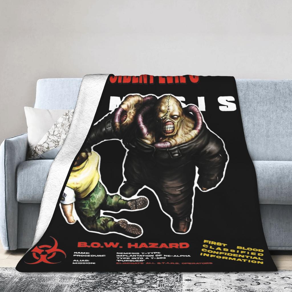Residents Evils NEMESIS v1 Blanket Cover Fleece Throw Blanket Summer Air Conditioning Decoration Soft Warm Bedspreads,