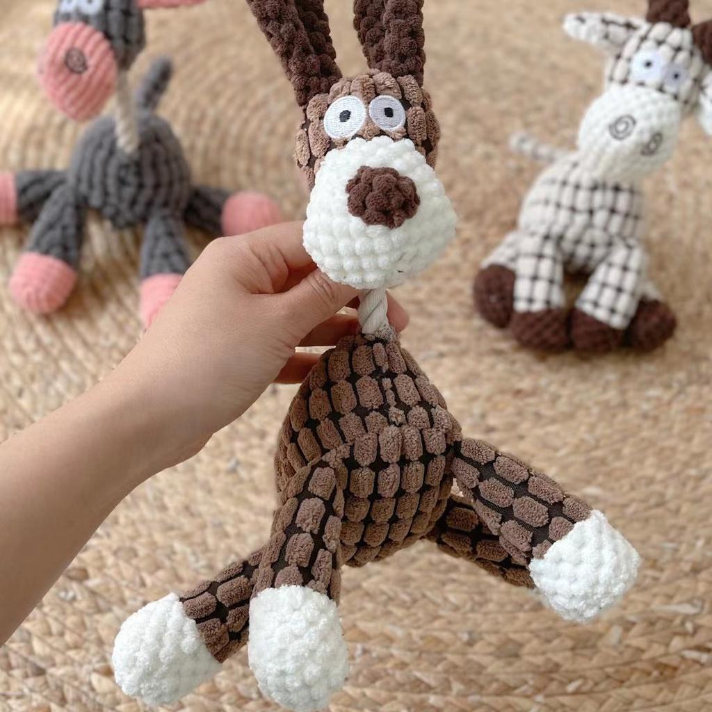 Durable Plush Donkey Dog Toy Interactive And Fun For Your Pet Wholesale Available