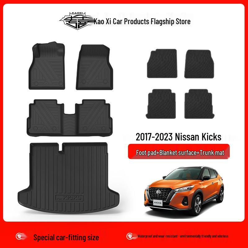 Niestandardowa wodoodporna mata do bagażnika z TPE do Nissan KICKS (2017-2023)