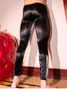 Men'S Low Waist Pu Leather Pencil Pants Sexy Bulge Pouch Sheath Tights Man Punk Trousers Nightclub Slim Exotic Male Pants