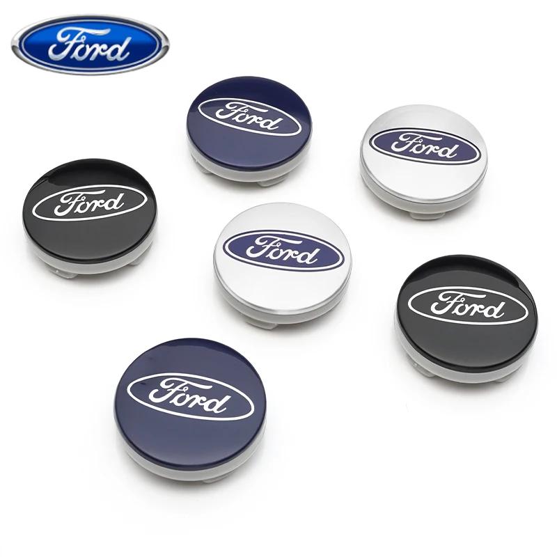 Car Sticker 2025 Hot 4pcs Ford Wheel Center Cap Hub Cover Badge Emblem Sticker Car Accessories For Ford Focus Fiesta C-Max ST Mo