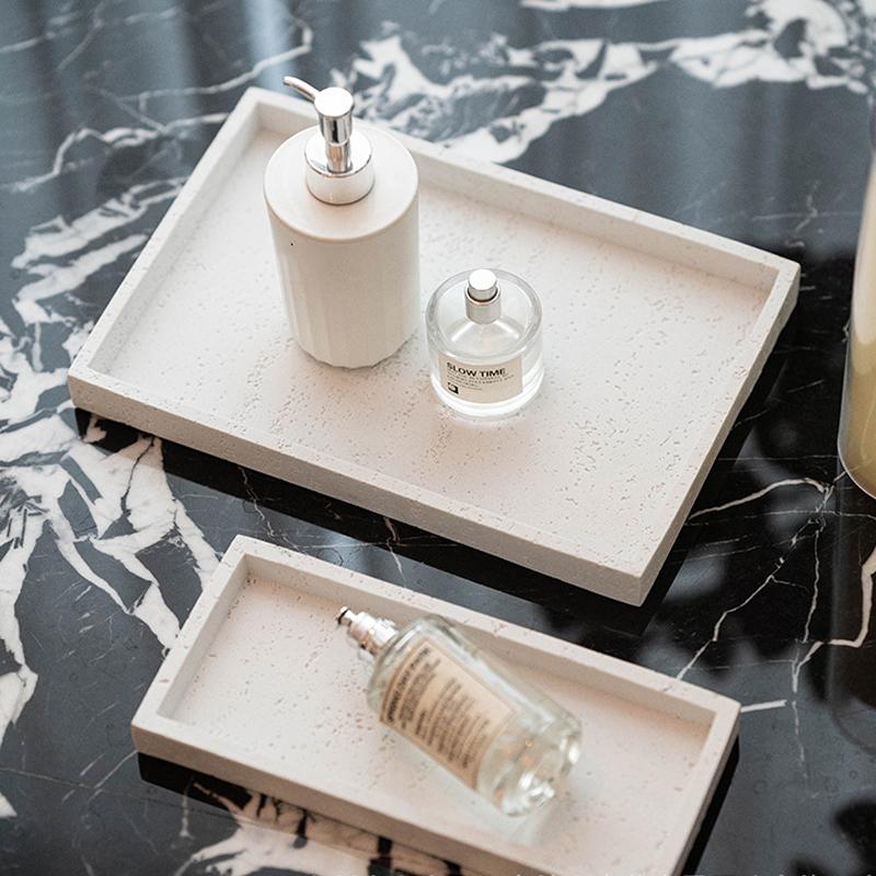 Hotel Bathroom Shower Gel Tray Bathroom Aromatherapy Candle B&B Cave Stone High Sense Luxury Perfume Bathroom Decoration