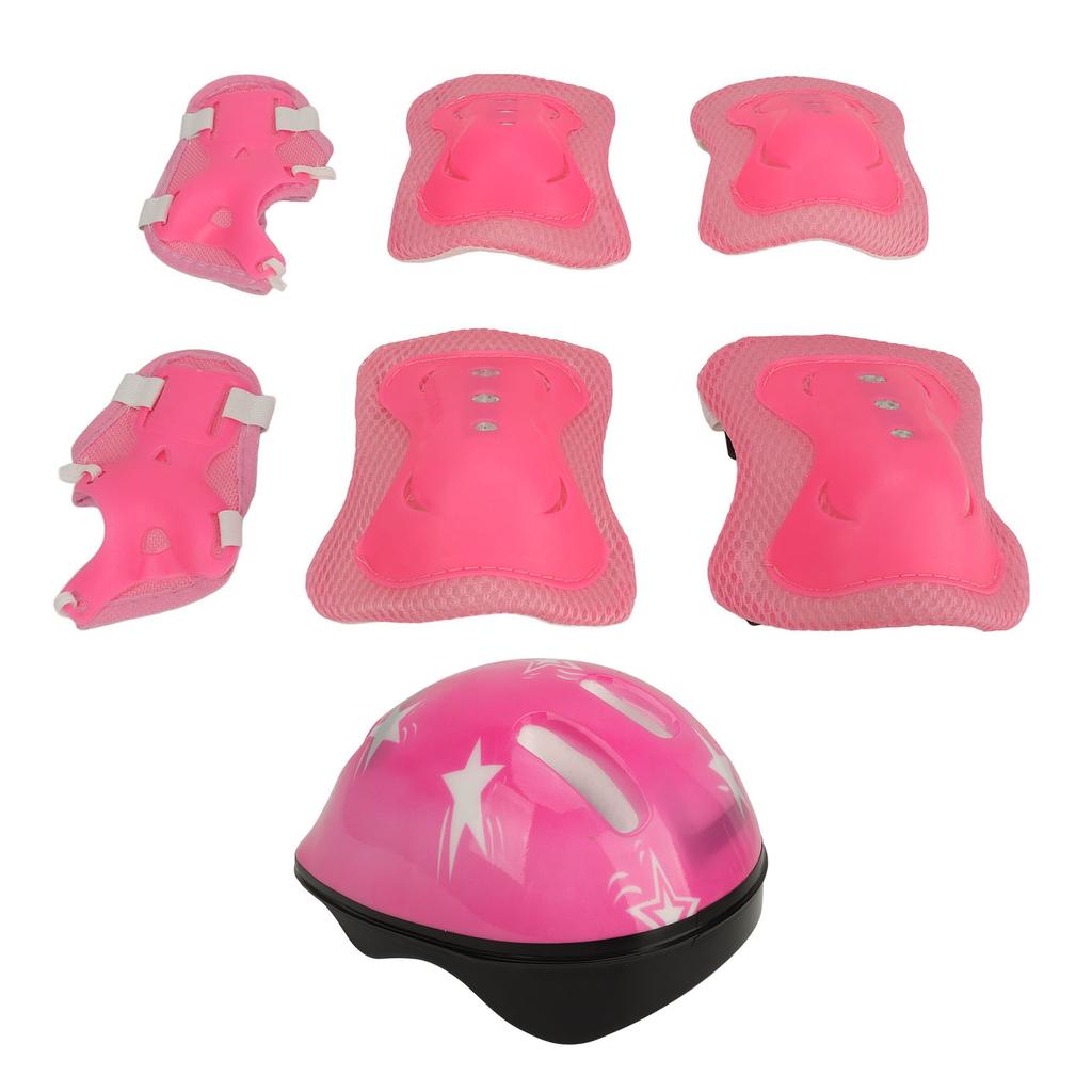 Kids Bike Helmet Set Sports Protective Gear Adjustable Knee Pads Elbow Pads Wrist Guards Kids