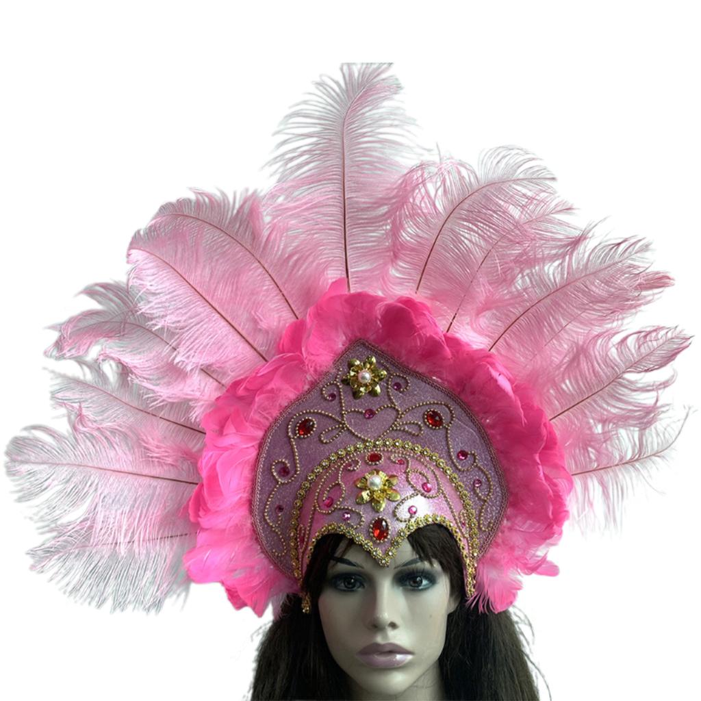 Popular Feathered Hairband Festival Costume Props Headband Samba Headdress Carnivals Party Celebration Props Headpiece