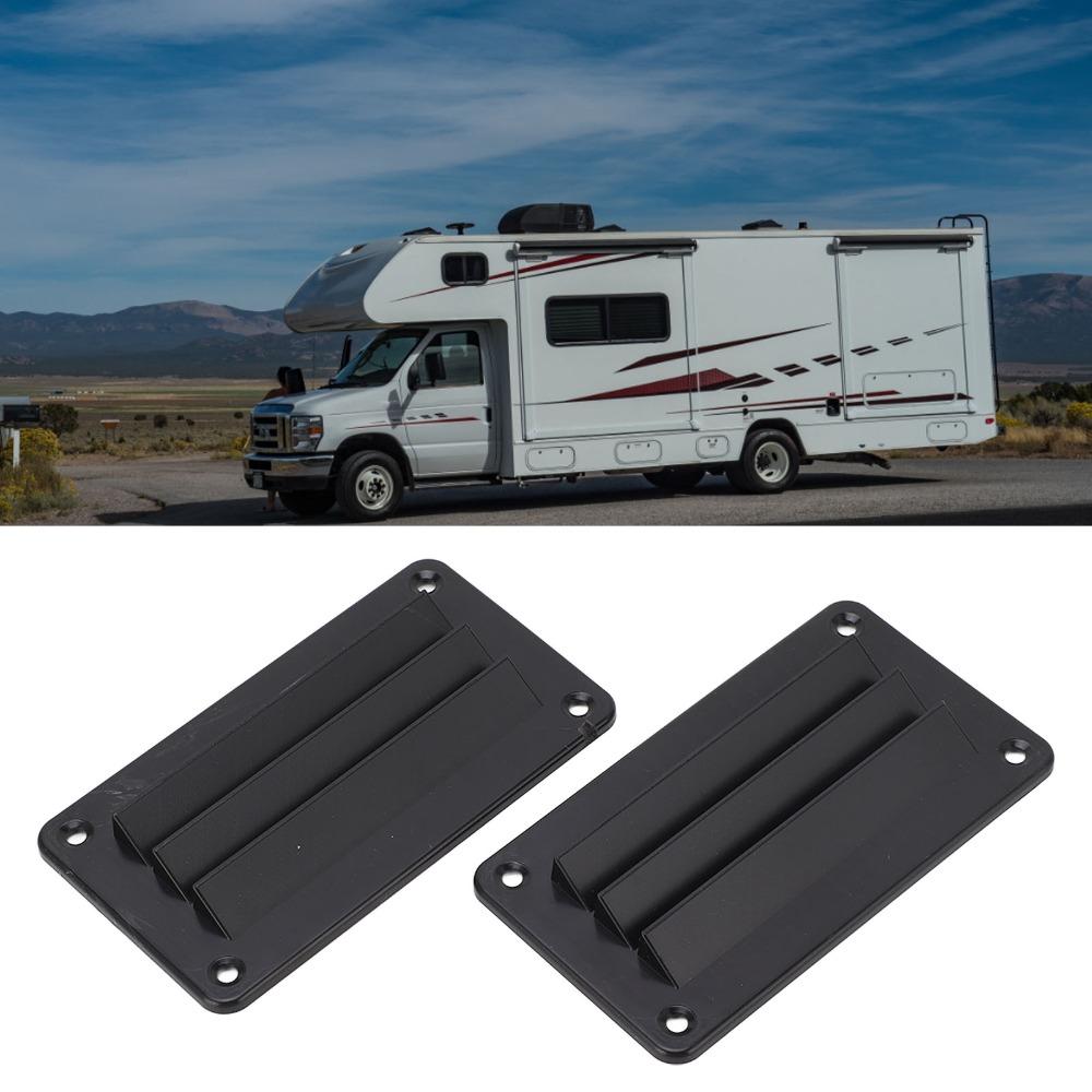 2pcs Black RV Air Vent Louver Vent Cover Outlet Grille Louver RV Ventilation Outlet  Office Use