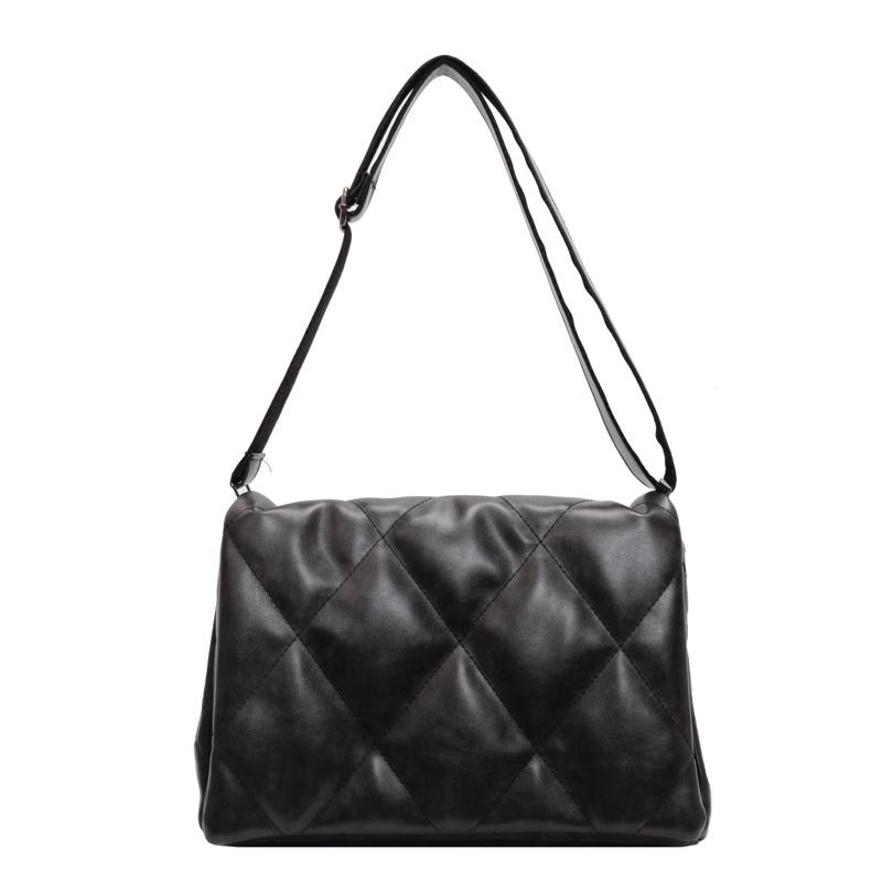 Luxury Casual Shoulder Bag Female Soft Quilted Black Messenger Bags 2024 Winter Thick Design Crossbody Bag Warm Down Lady Handbag