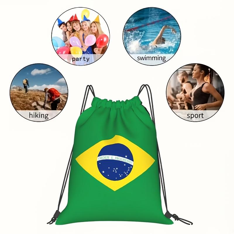 10pcs World Cup Football Drawstring Backpack for Various Countries, Drawstring Closed Football Training Bag for Team Use