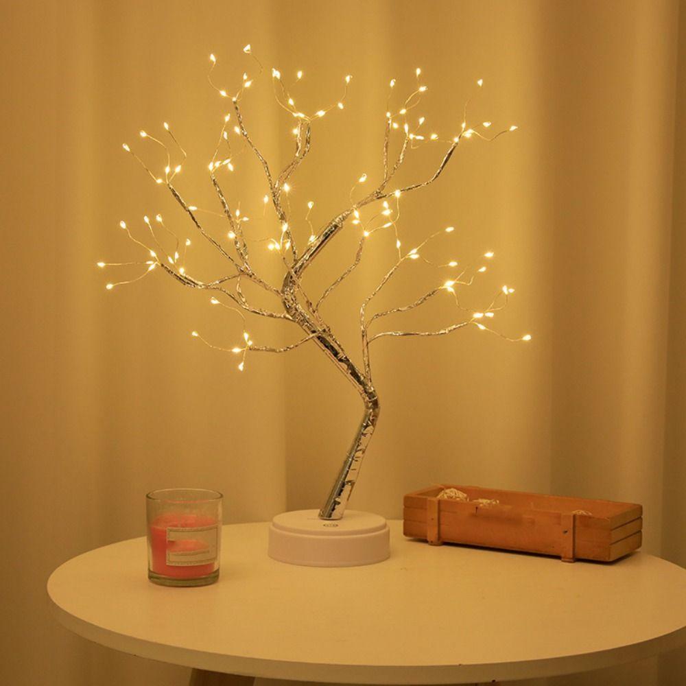 USB Powered Pearl Tree Lamp 108 Leds Atmosphere Light Home Decor Bonsai Tree Night Light  Tabletop
