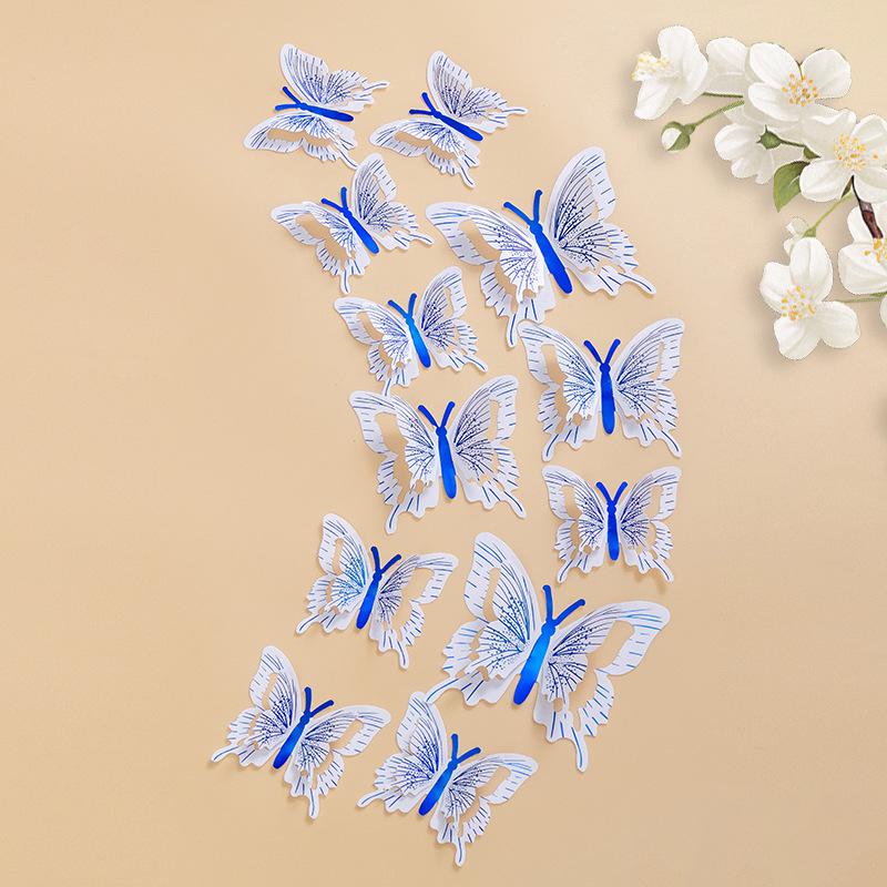 3D Realistic Double-Layer Butterfly Wall Stickers for Home Décor