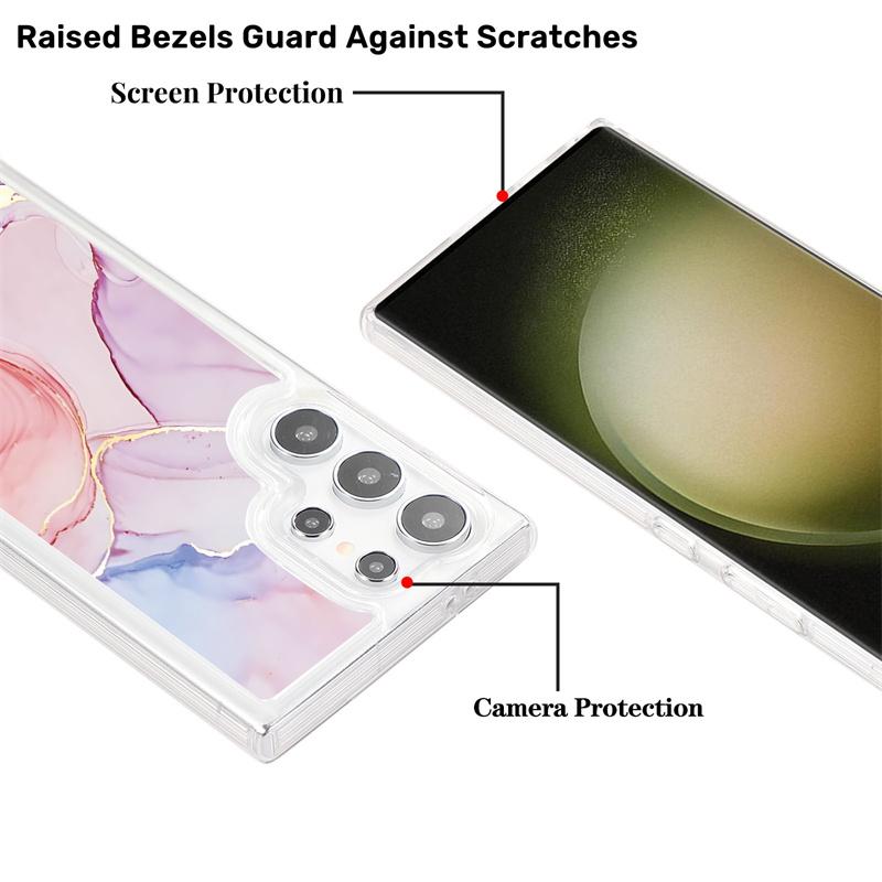 Marble Clear Case For Samsung Galaxy A55 A15 A35 A25 A54 A14 A34 A24 A53 A13 A23 A33 A73 A52 A72 A32 Soft TPU Back Cover