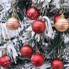 Plastic Christmas Tree Decorations Accessories Colorful Handcrafted Spherical Orbs in Gift Box for Festival Event
