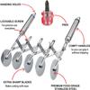 5 Wheels Cutter Dough Divider Side Pasta Knife Flexible Roller Blade Pizza Pastry Peeler Stainless Steel Bakeware Tools