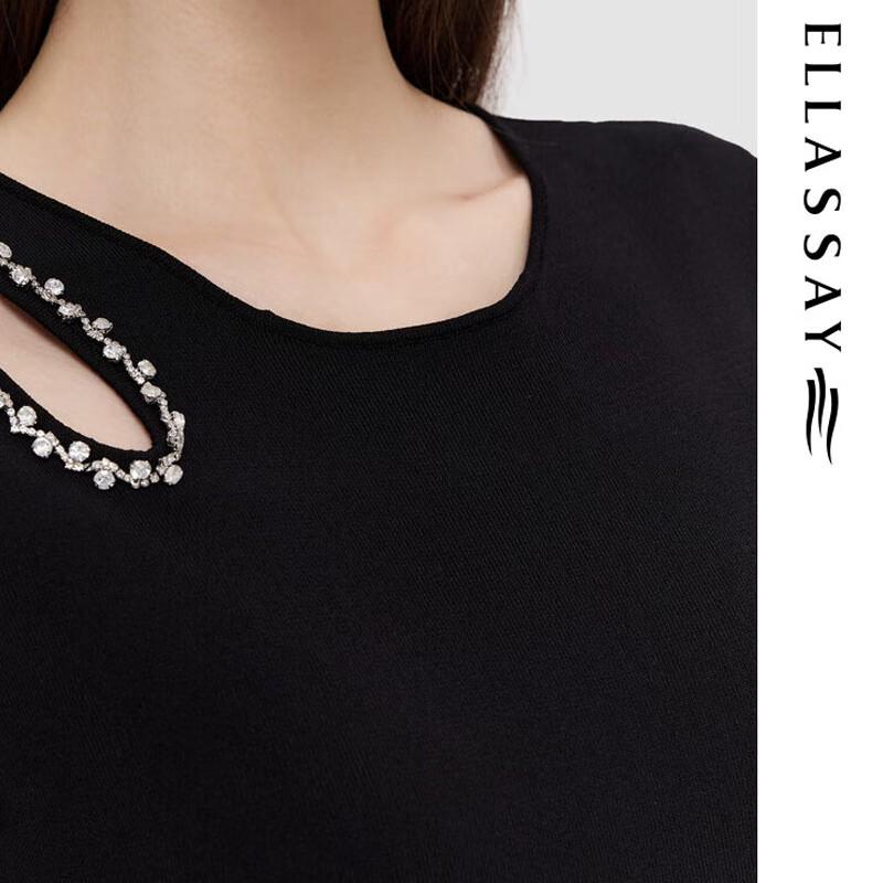 ELLASSAY Women's Hollow Knit Midi Dress