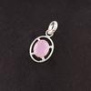 Rose Chalcedony Stone Art Deco Birthday Gift Pendant Jewelry 925 Sterling Silver PP-6-13