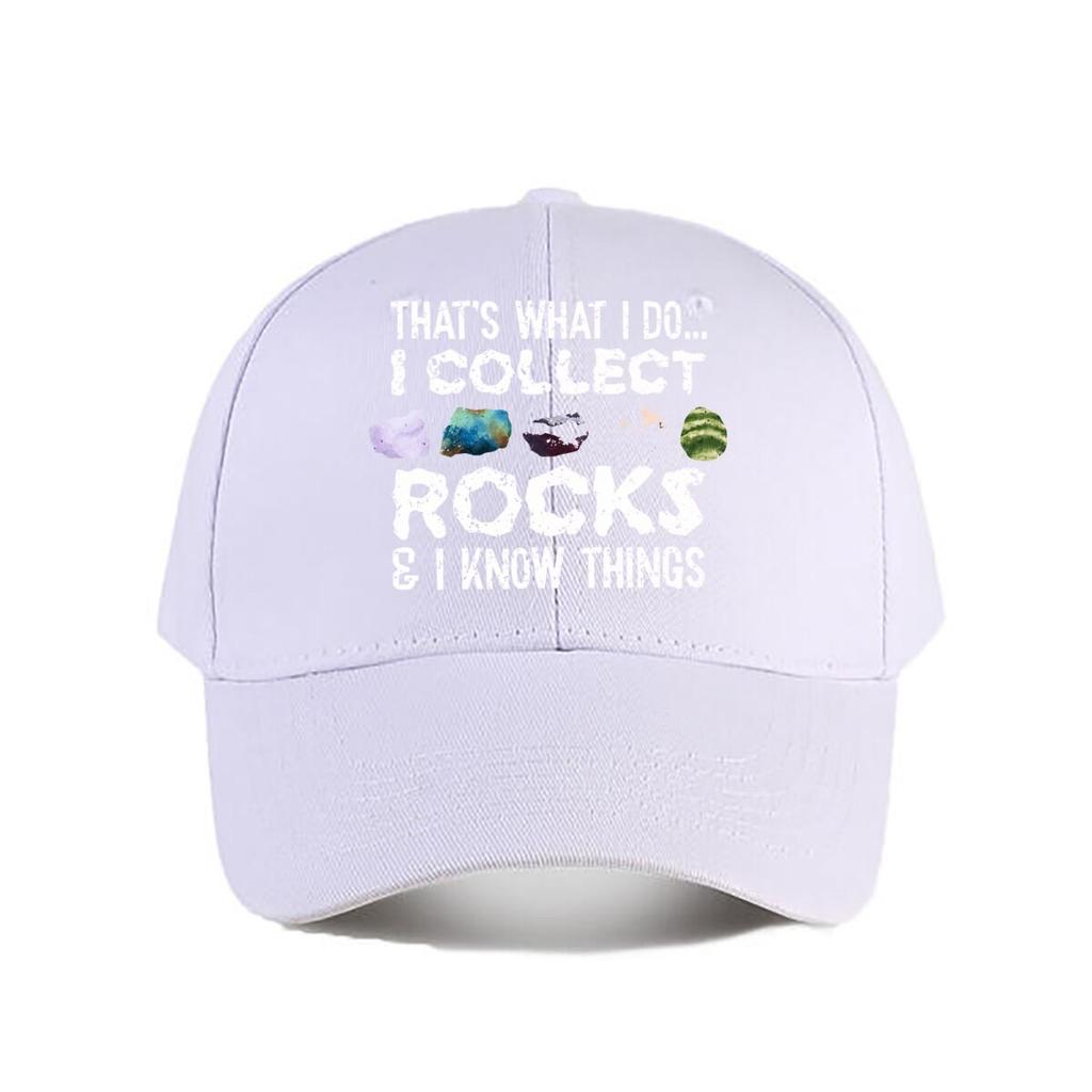 Funny Rock Collector Graphic Baseball Cap Fashion Unisex Sunhat Womens Outdoor Sports