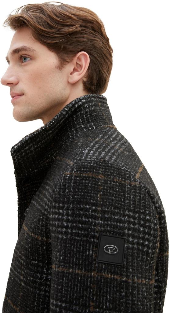 Coat Tom Tailor 2 In 1 Mantel (1037349) Dark Gray Wool Plaid