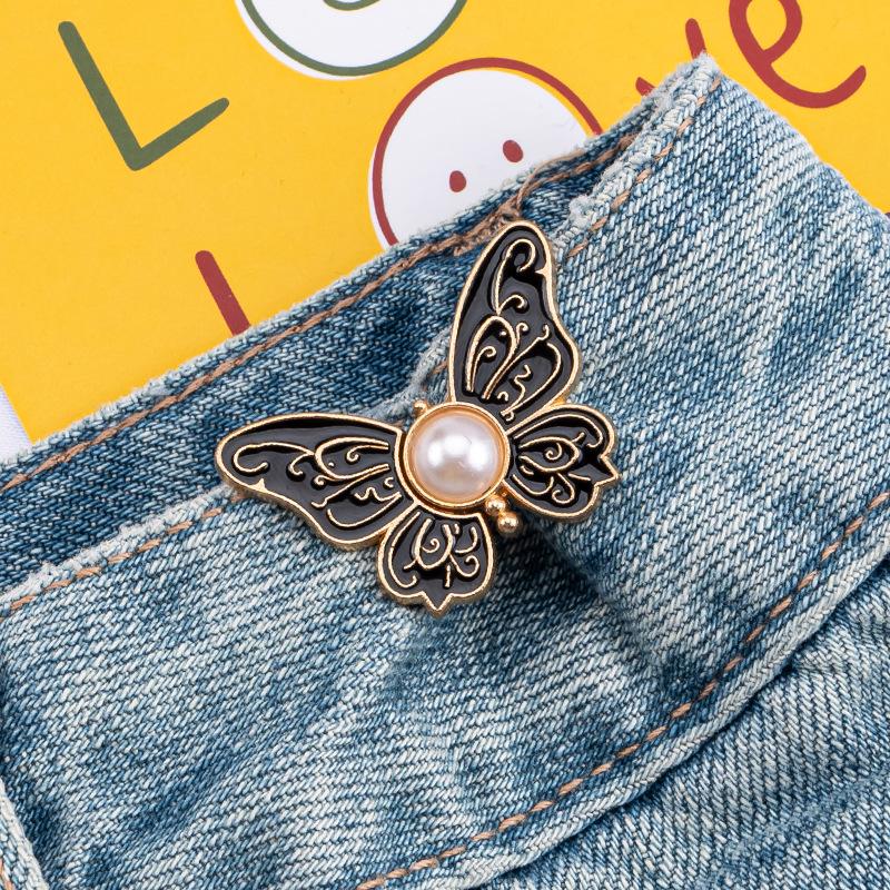 Butterfly Waist Buckle - Adjustable, No-Sew Jeans Button for Easy Waistline Alteration.