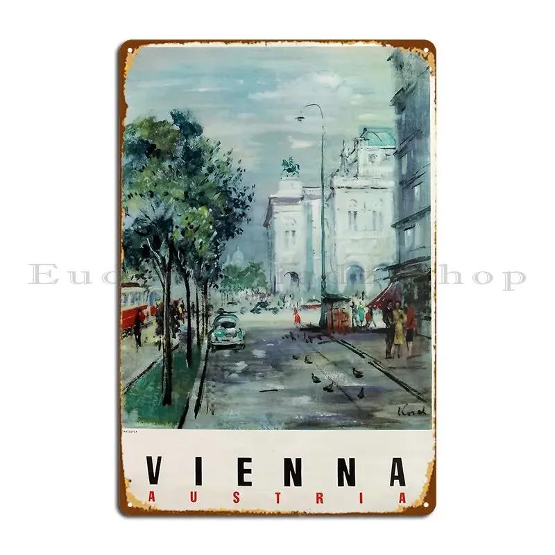 Vienna Retro Poster Metal Plaque Poster Pub Designing Party Party Club Wall Mural Tin Sign Poster 20x30cm(7.8x11.8inch)
