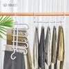 Folding magic 5-layer stainless steel trouser clip saves space and retractable multi-layer hanger for hanging trousers and scarv