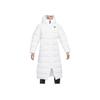 Nike Logo Print Solid Color Warm Long Hooded Down Jacket Women Outerwear White DH4082-100