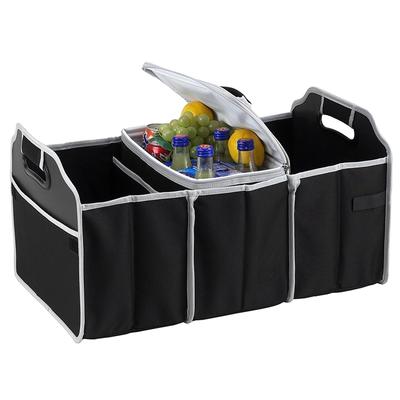 Organizador de porta-malas com vários bolsos para carro, bolsa de armazenamento dobrável de grande capacidade, organizador de porta-malas e acessórios para organização de porta-malas