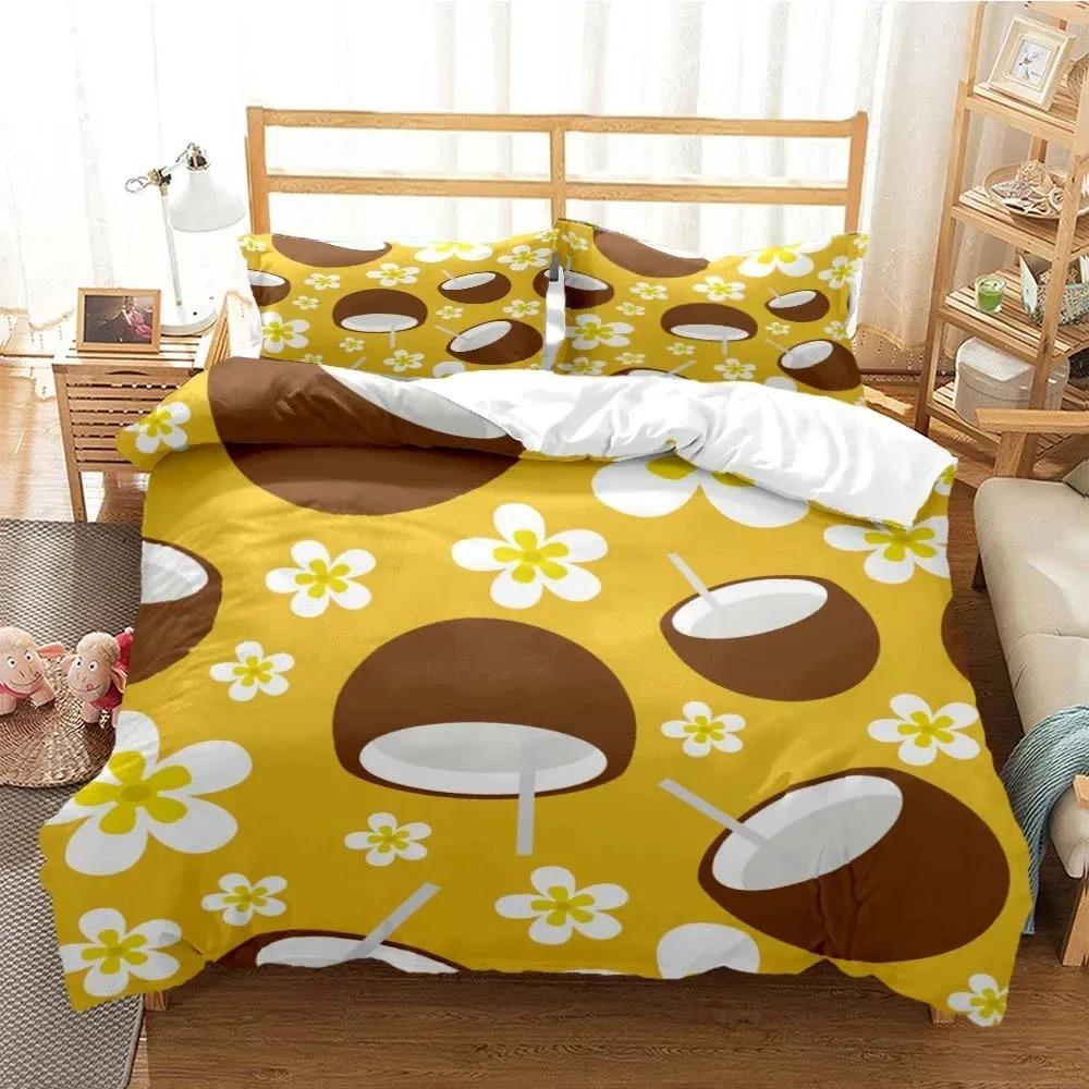 Cartoon Cute Print Digital Print Polyester Bedding Sets  Covers Boys Bed Linen Set Teens Bedding Set