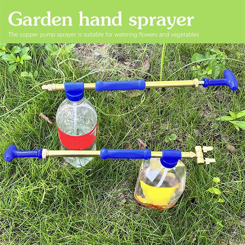 Reciprocating Spray Single/Double Head Hand-Held Push-Pull Copper Pump Spray Household Manual Spray Metal Rod Micro Spray Spray