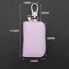 Multifunctional PU Leather Key Holder Bag Zipper Closure Compact Design Key Case Waist Hanging Key Organizer Car Keys