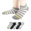 [MIKASA] Light and Cool Mesh Socks, 5-Pack, Ankle Sneaker Socks, Women's, Striped, Dotted, Solid Color, Gray, Monotone, Breathable, Sweat-Resistant,