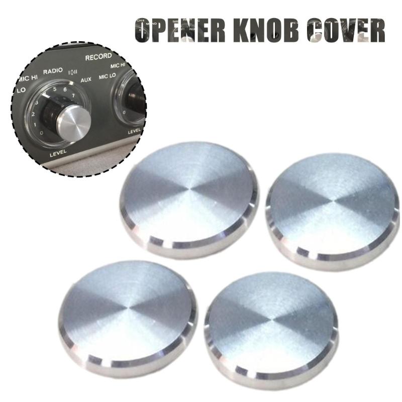 4Pcs Silver Color Aluminum Rotary Electronic Control Opener Knob Cover for REVOX A77 A76 A78 Switch Knob