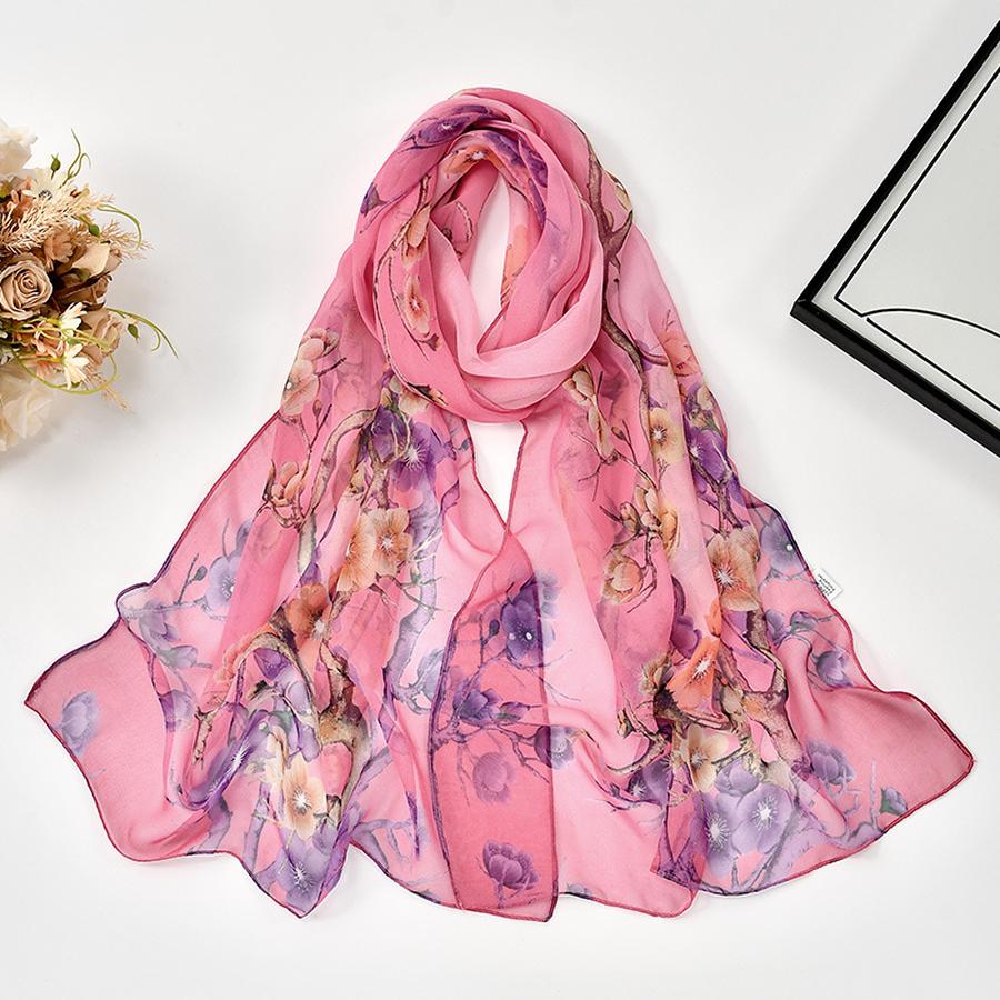 Summer Fashion Chiffon Sunscreen Scarf High-End Beach Towel Women's Decoration Scarf Shawl