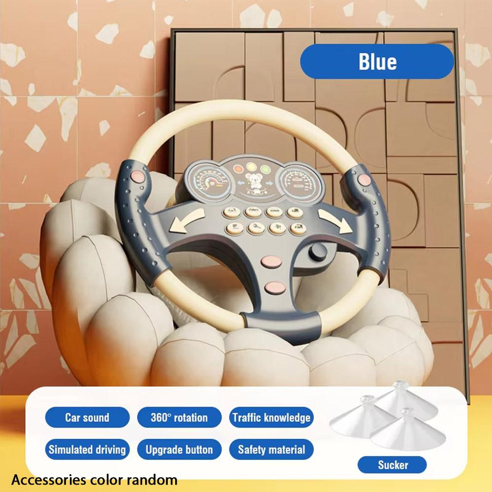 Kids s Simulation Steering Wheel Toy Early Education Simulation Sound Steering Wheel Early Learning Toy,Gifts for Kids