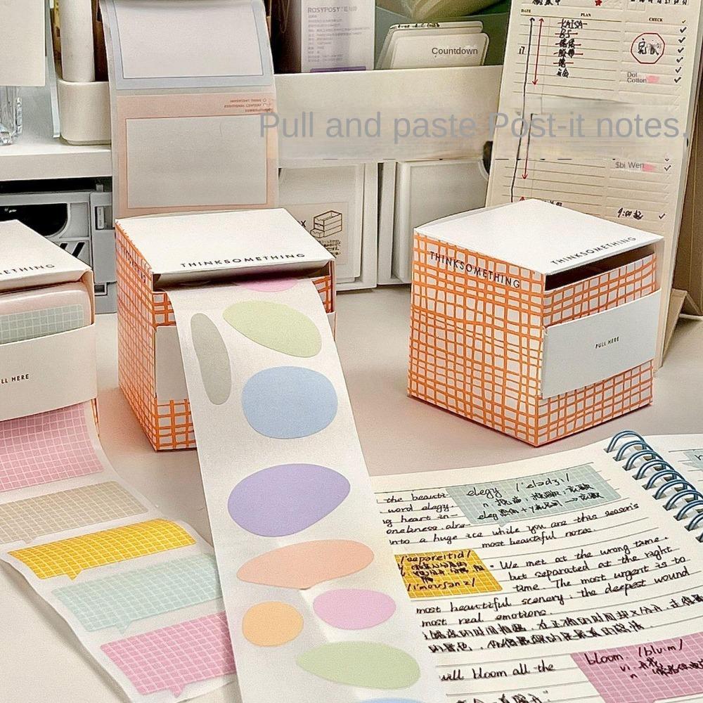 Gradient Color Roll TAPE Dual Purpose Note Sticky Notes Cute Clouds Memo Pad Stationary