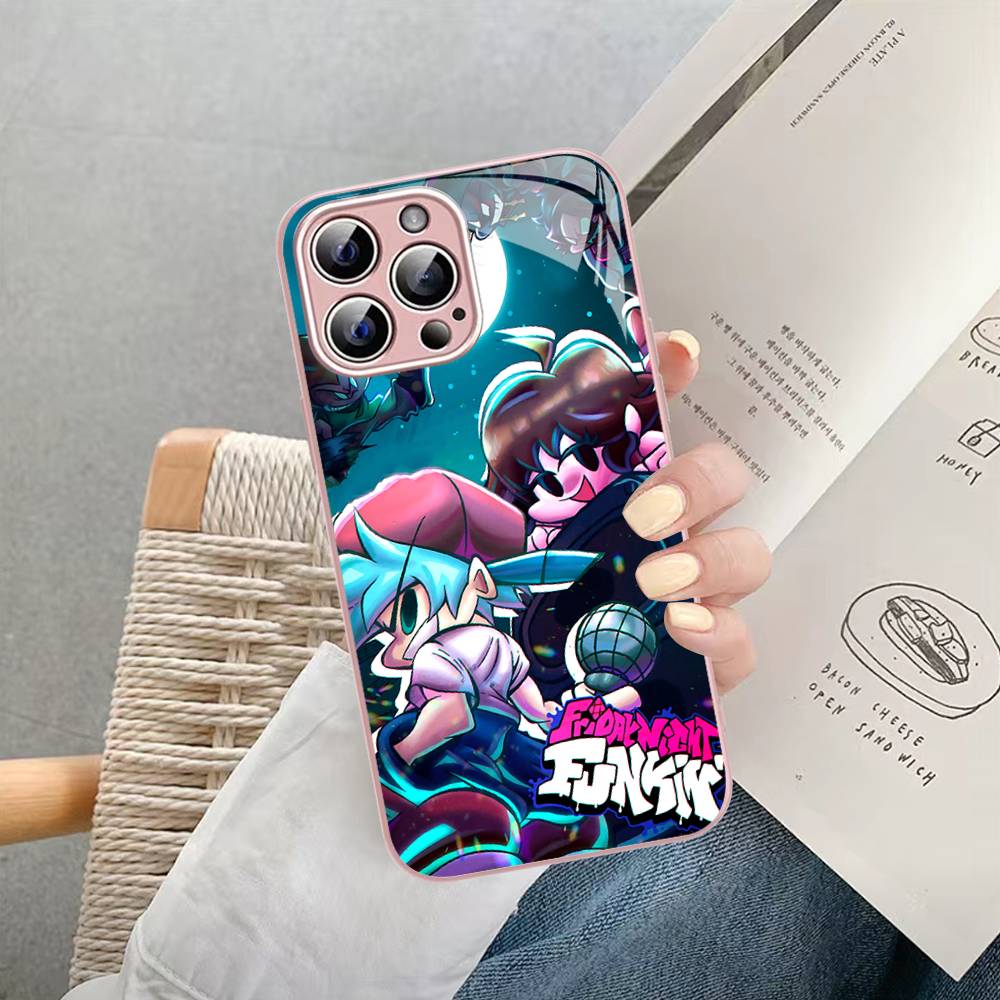 Game F-Friday Night Funkin Tempered Glass For Iphone 14 13 12 11 Pro Mini XS MAX 14Plus X XS XR Fundas