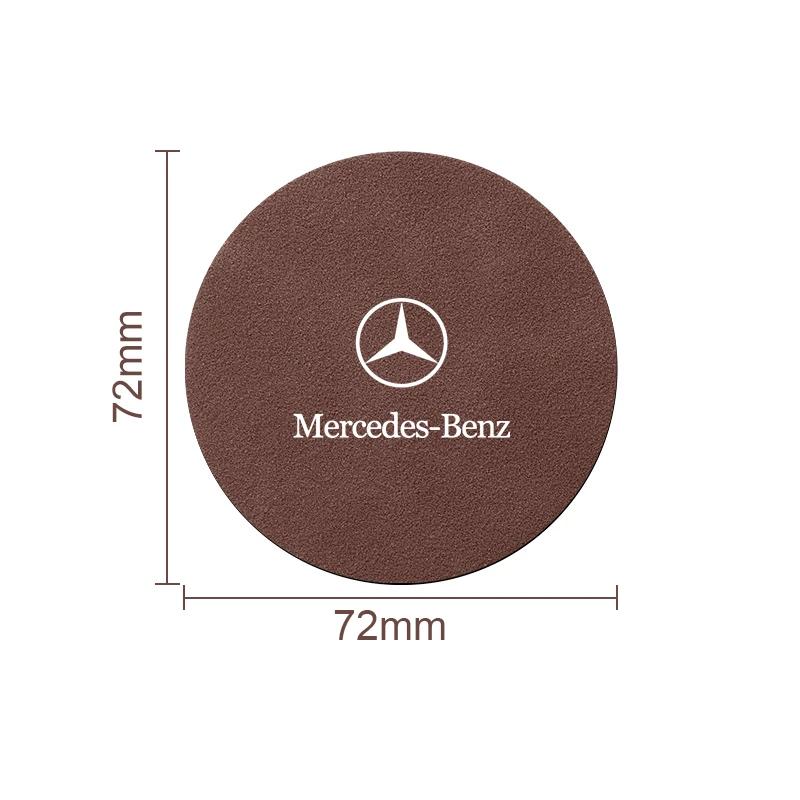 AABDB1 Suede Car Non-slip Water Cup Coaster Insulation Pad Decorative Water Stickers For Mercedes Benz GLA CLA GLK GLE CLS ML GL A B C