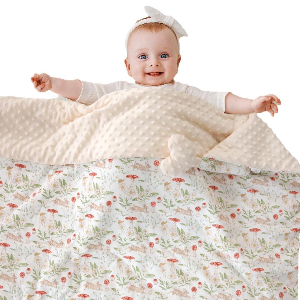 Dicke waschbare Samt-Babydecke für Herbst und Winter, herausnehmbarer Kern, ideal für den Kindergarten