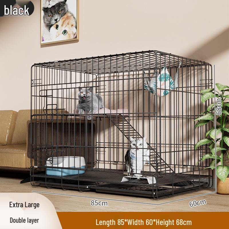 Luxury Three-Story Cat Villa with Spacious Climbing Frame and Bed