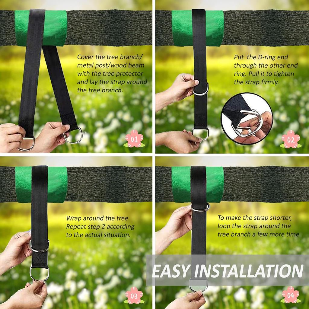 Tree Swing Straps Hanging Kit 3FT/8FT/15FT/20FT/25FT, Extra Long Tree Swing Straps Holds 5500 Lbs with Lock Carabiners & Tree Protectors, Safer for