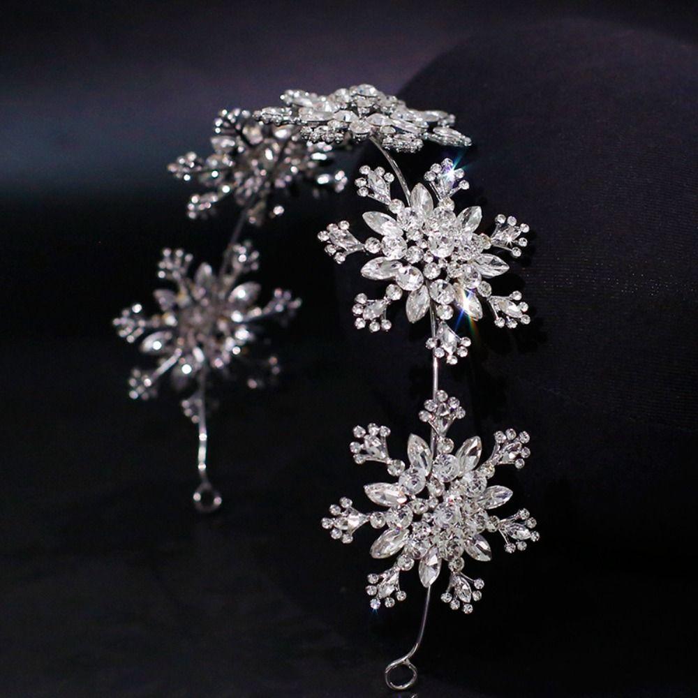 Luxury Floral Bridal Tiaras Sparkling Pageant Diadem Headband  Women Special Events